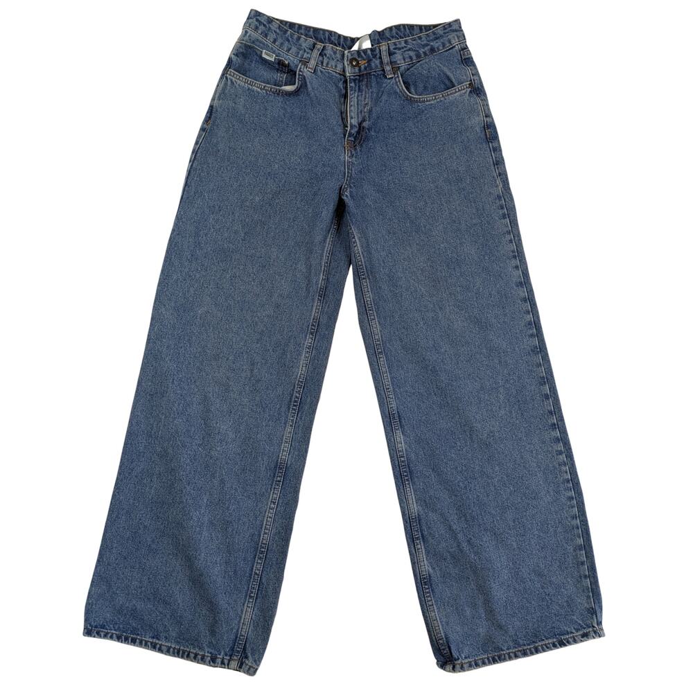 Ragged Priest Wide Leg Jeans in Medium Blue Size 28
